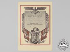 An Uncommon Mint German Machine-Gun Lanyard Marksmanship Award Document