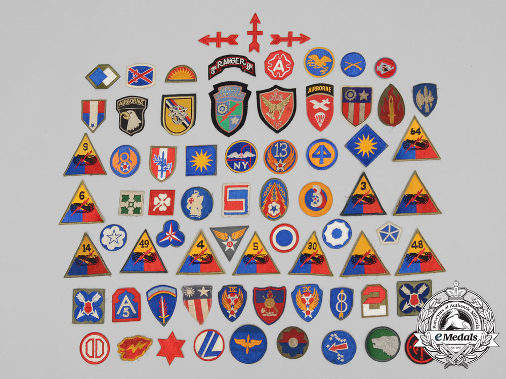 a_lot_of70_second_war_american_division_insignia_patches_d_7353
