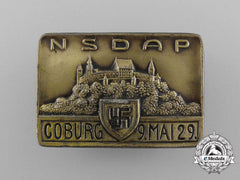 A 1929 Nsdap Coburg Celebration Badge