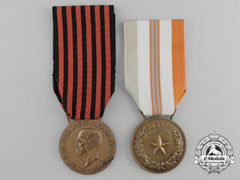 Two Italian Campaign Medals & Awards