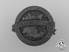 A 1938 Nsdap Ludwigshafen “One People, One Reich, One Führer” District Council Day Badge By . Mannheim