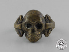 A Bronze German Skull Ring