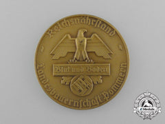 A Blut Und Boden Reichsnährstand Pommern National Association Of Farmers Badge