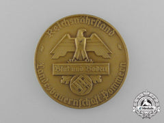 A Blut Und Boden Reichsnährstand Pommern National Association Of Farmers Badge