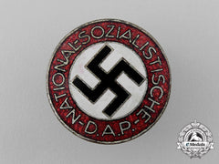 A Nsdap Party Member’s Lapel Badge By Rare Maker Apreck & Vrage Of Leipzig