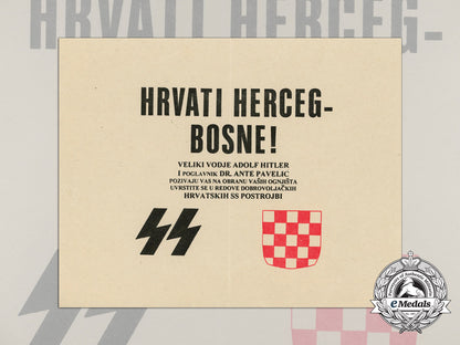 a_second_war_croatian-_bosnian_waffen-_ss_recruiting_pamphlet_d_7945