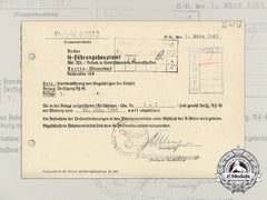 A Rehabilitation Letter From Ss-Oberführer Dirlewanger; 36Th Waffen Grenadier Division