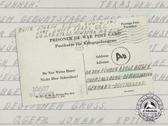 A Birthday Letter Addressed To The Führer From A German Prisoner Of War In Texas