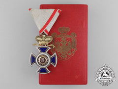 A French Made Montenegrin Order Of Danilo; 4Th Class Officer With Case
