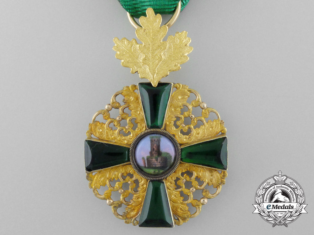 a_baden_order_of_the_lion_of_zahringen_in_gold;_knight1_st_class_with_oak_leaves_d_8221