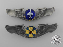 Japan, Constitutional Monarch. Two Air Self-Defense Force Badges