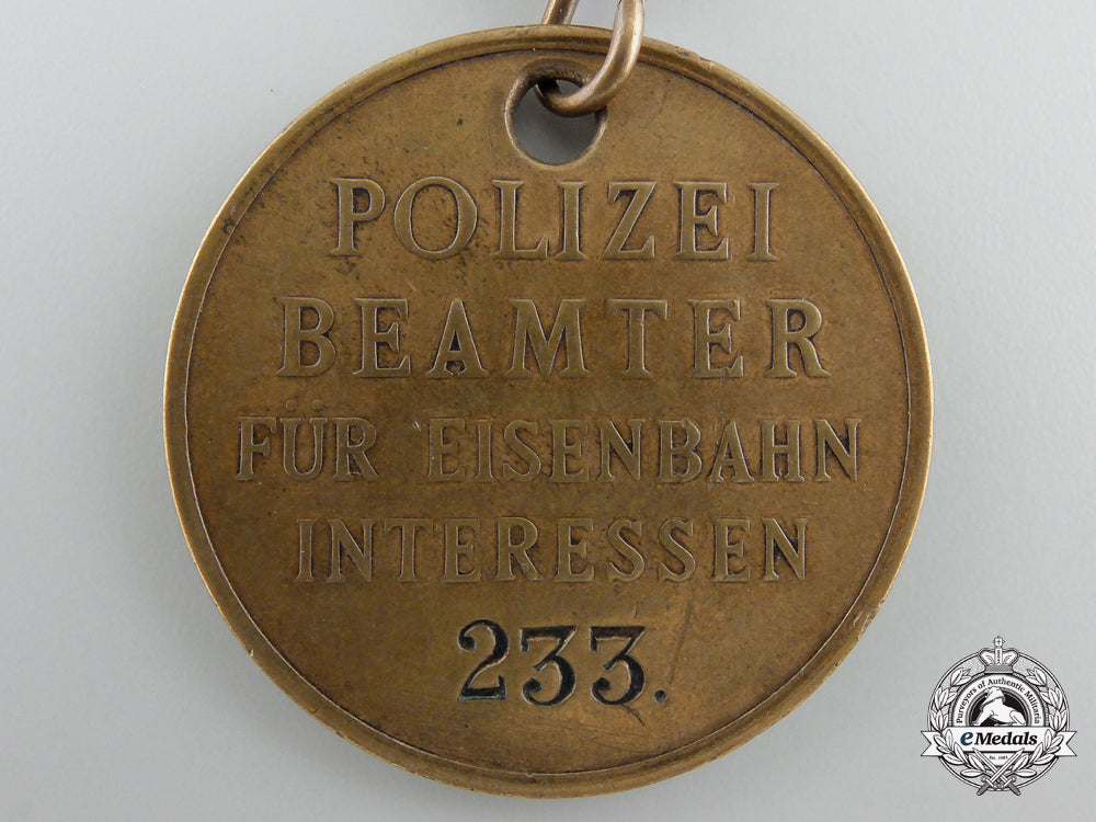 an_imperial_prussian_train/_railroad_police_id_disc_d_831