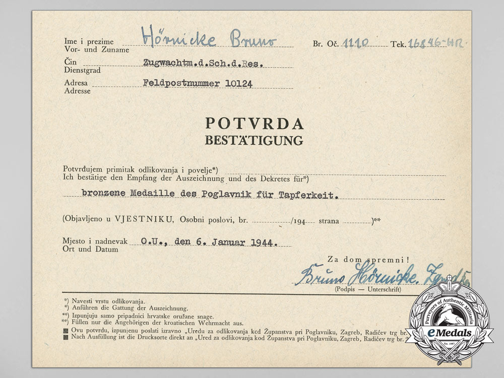 three_second_war_period_croatian_documents_confirming_the_award_received_d_8345