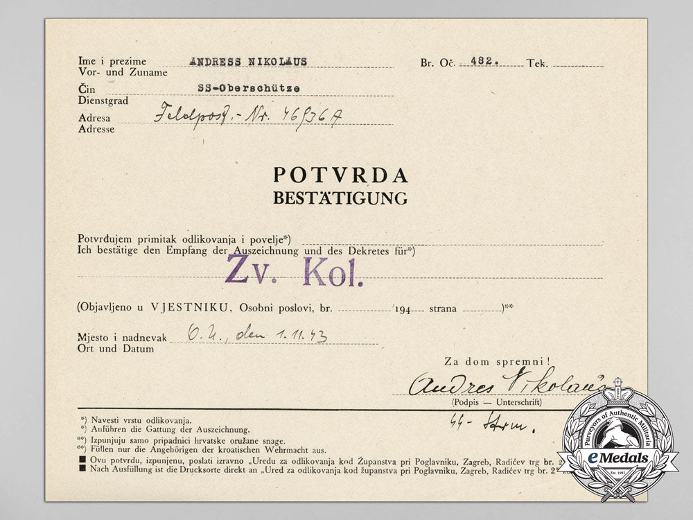 three_second_war_period_croatian_documents_confirming_the_award_received_d_8347