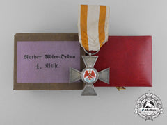 A Prussian Order Of The Red Eagle; 4Th Class In Case & Carton By Wagner