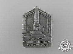 A 1935 Inauguration Of The Warnot Memorial Badge By Redo Saarlouis