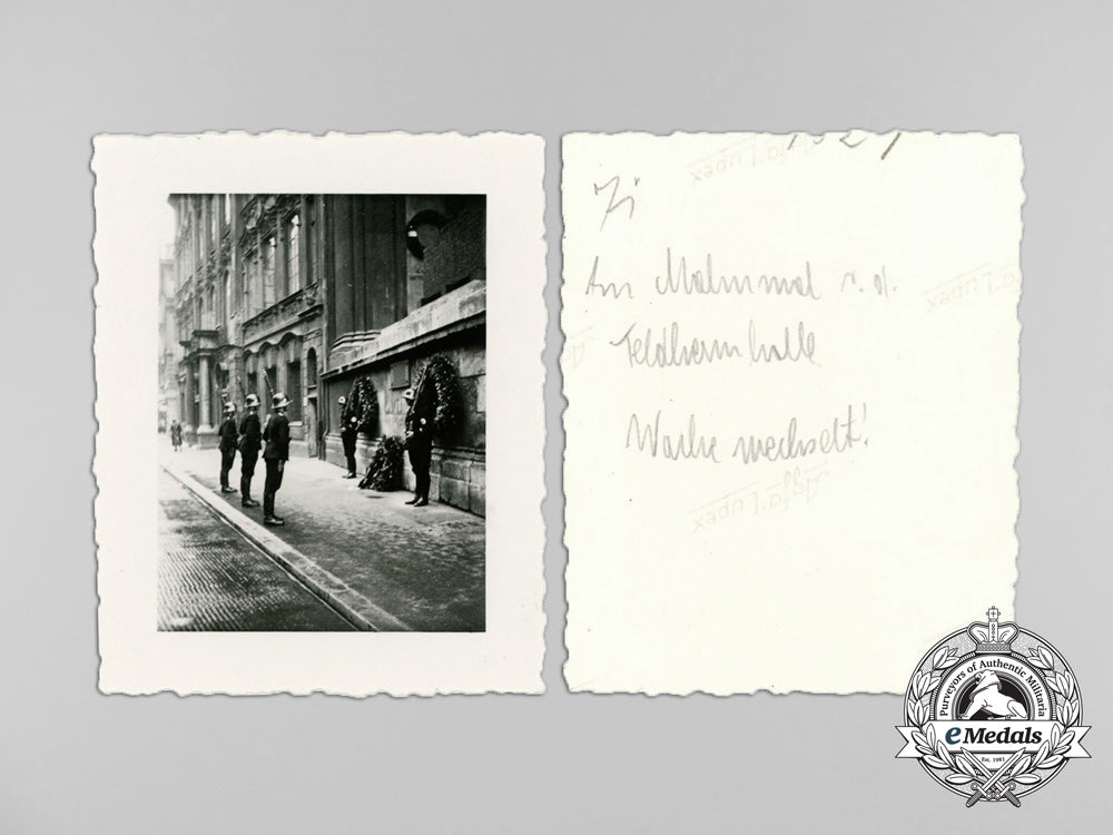 germany,_ss._three_photographs;_ss_member&_ss_guards_at_the_feldherrnhalle_d_8551