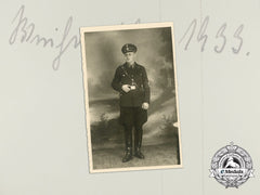 An Early 1933 Studio Portrait Of An Ss Member