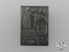 A High Quality 1934 Cologne “3Rd Day Of The German Field Artillery” Badge