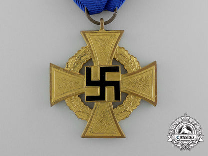 a_cased_german40-_year_faithful_service_cross;_first_class_by_deschler&_sohn;_with_miniature_stick_pin_d_8837_1