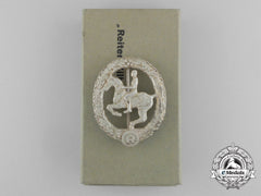Germany, Third Reich. A Silver Grade Horseman's Badge By Steinhauer & Lück In Its Original Case Of Issue