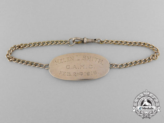 a_first_war_gold_id_bracelet_of_to_canadian_nursing_sister_helen_lawrie_smith_d_8921