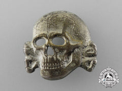 A Second Pattern (1934-1945) Waffen-Ss Visor Skull By Zimmermann