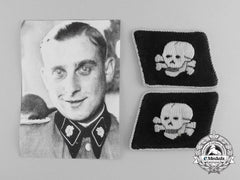 Germany. An Extremely Scarce Mint & Unissued Pair Of “Ss-Death’s Head Unit” Officer’s Collar Tabs