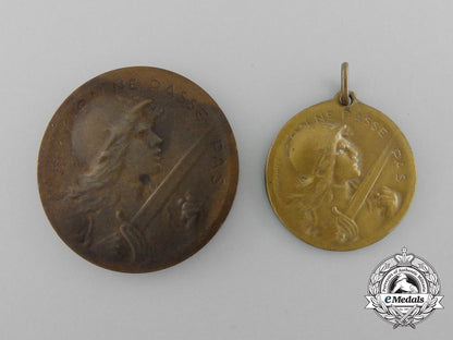 two_first_war_french_verdun_commemorative_medals_d_9058