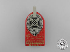 A 1936 Nskov Leipzig Front Fighters & War Victims Remembrance Day Badge; Marked