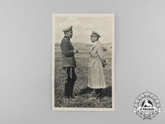 A Picture Postcard Depicting A.h And Generalfeldmarschall Werner Von Blomberg