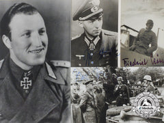 A Lot Of Four Knight's Cross Recipient Signed Post-War Photographs