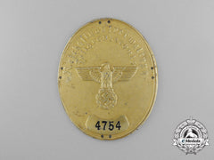 A German Duty Administration And Border Protection Badge; Numbered