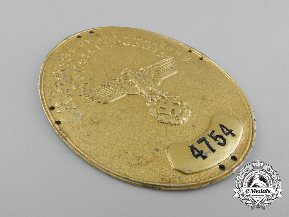 a_german_duty_administration_and_border_protection_badge;_numbered_d_9184
