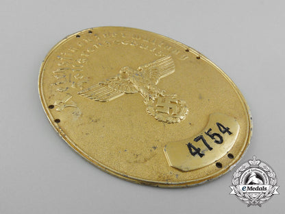 a_german_duty_administration_and_border_protection_badge;_numbered_d_9184