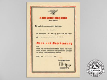 an_award_document_for_volunteer_work_in_the_national_air_raid_protection_league_d_9205