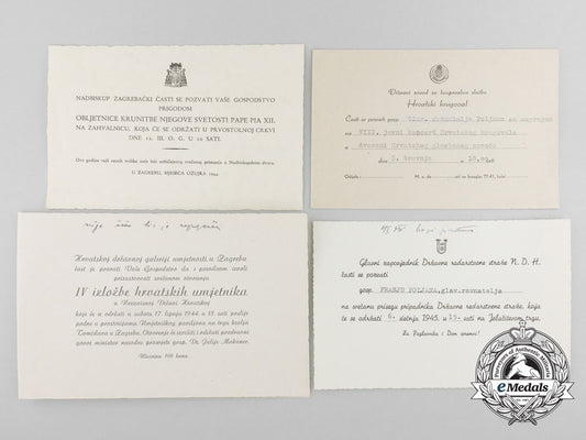 four_second_war_croatian_invitations_to_events_in_zagreb,1942-1944_period_d_9260_1