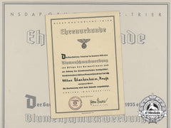 An Honourary Certificate For Exceptional Flower Decorating & Beautification