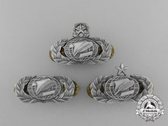 Three American Air Force Support Career Group Administration Badges