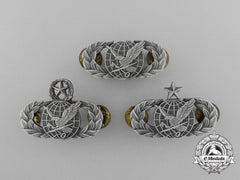 Three American Air Force Logistics Career Group Supply And Fuel Badges