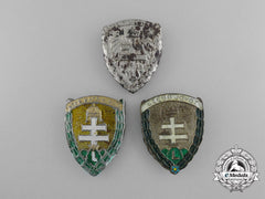 Three Second War Period Hungarian Levente Badges