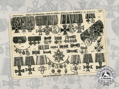 A First War Medals & Decorations Product Page From Manufacture M. Fleck & Son, Hamburg