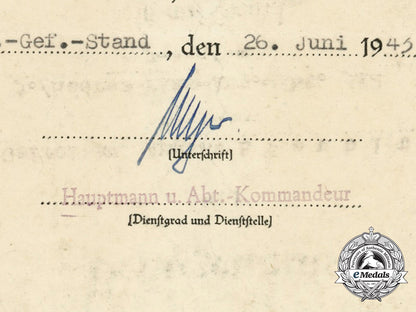 a_black_grade_wound_badge_award_document_to_the3_rd_army_flak/_artillery_abteilung312_d_9795