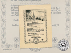 Germany, Ss. A Freikorps Document Signed By Ss Gruppenführer; Recipient Of The Plm With Oak Leaves