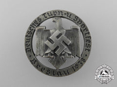 A Fine Quality 1938 Drl Breslau Gym And Sports Festival Badge By Hermann Aurich