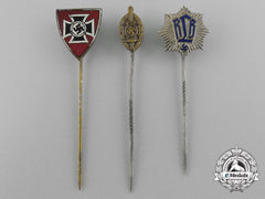 A Lot Of Three Reich Period German Miniature Awards, Medals, And Decorations Stick Pins