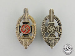 Two Third Reich Period Nskov Membership Badges