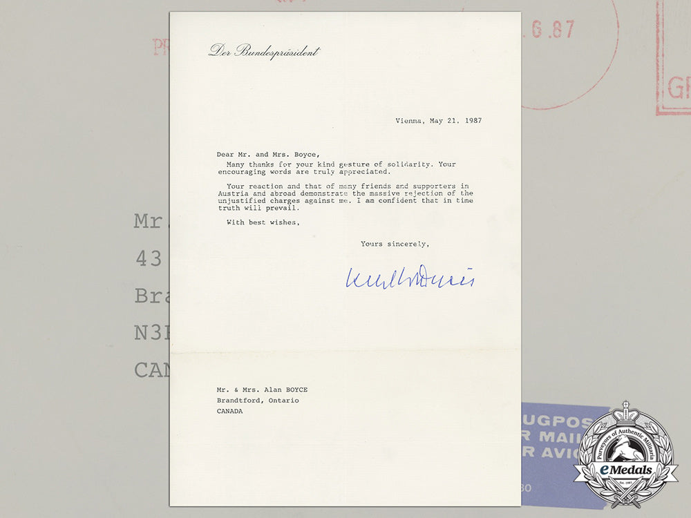 a1987_letter_from_former_un_secretary-_general_and_president_of_austria_kurt_waldheim_dd_1101