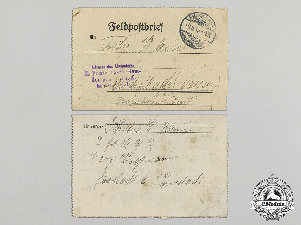 five_first_war_german_feldpost_letters_dd_1113