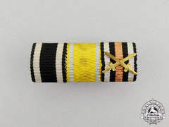 A First War German Saxon Friedrich August Medal Ribbon Bar